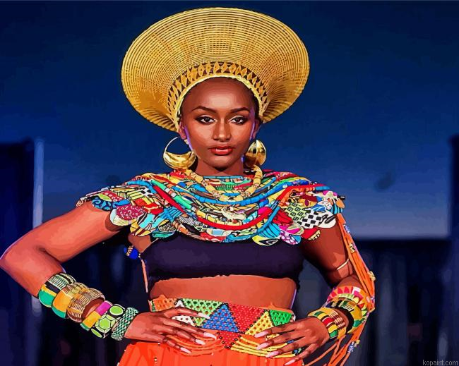 Zulu African Lady Painting By Numberss.png