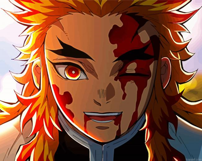 Bloody Kyojuro Rengoku Painting By Numberss.png