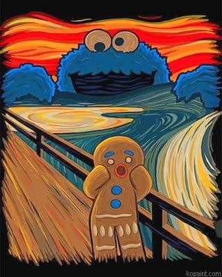 Gingerbread Man Cookie Monster New Painting By Numberss.png