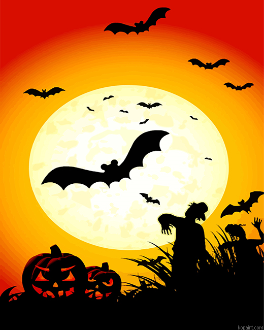 Halloween Silhouette Painting By Numberss.png