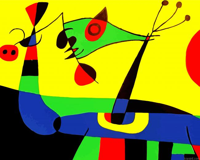 Joan Miro Peacock Feathers Painting By Numberss.png