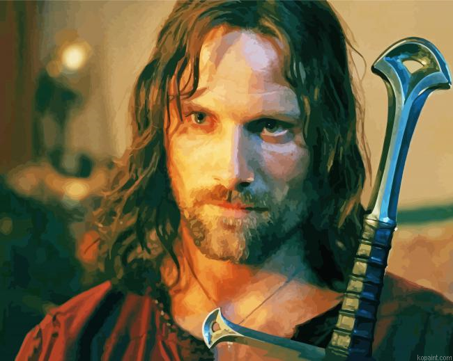 King Aragorn Lord Of The Rings Painting By Numberss.png