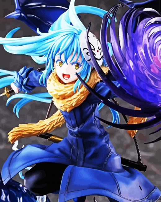 Rimuru Anime Character Painting By Numberss.png