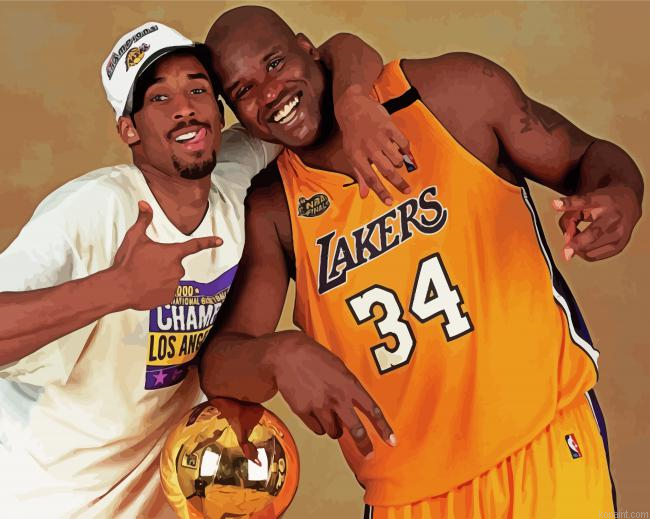 Shaquille O Neal And Kobe Painting By Numberss.png
