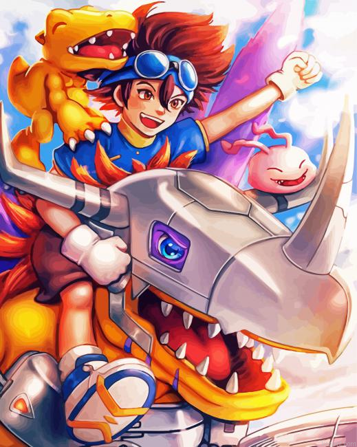 The Japanese Anime Digimon Painting By Numberss.png